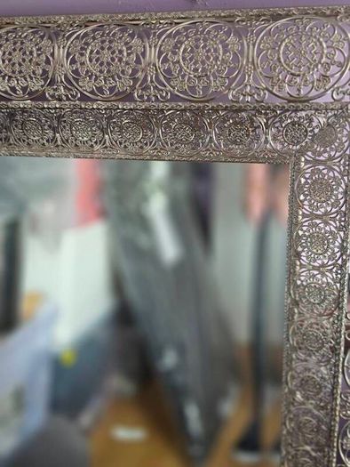 large silver mirror