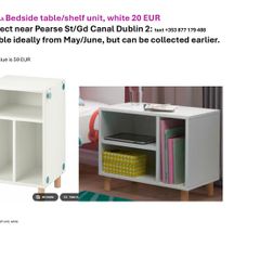 1 SMUSSLA Bedside table/shelf unit, white 20 EURbedside
