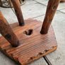 Vintage Wooden Stool Image 3
