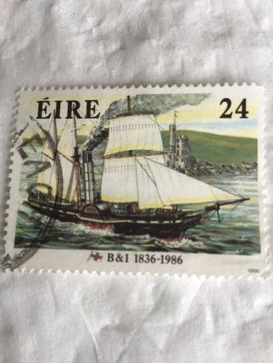 Irish stamp- B & I Line 1836 - 1986
