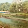 Northern Irish Oil by Alex D. Minty. Clandeboye Lake, Co. Down. Signed 1980 Image 5