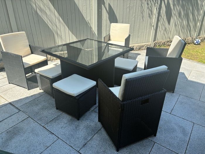 garden furniture rattan cube