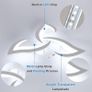 LED Ceiling Light Dimmable, Modern Acrylic Ceiling Lamp 35W 3937LM, 3000K-6500K, Ceiling Lighting Fixture with Remote Control for Bedroom Living Room Image 6