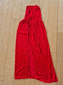 Red Velour Cape size 6-8 years