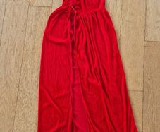 Red Velour Cape size 6-8 years