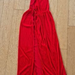 Red Velour Cape size 6-8 years