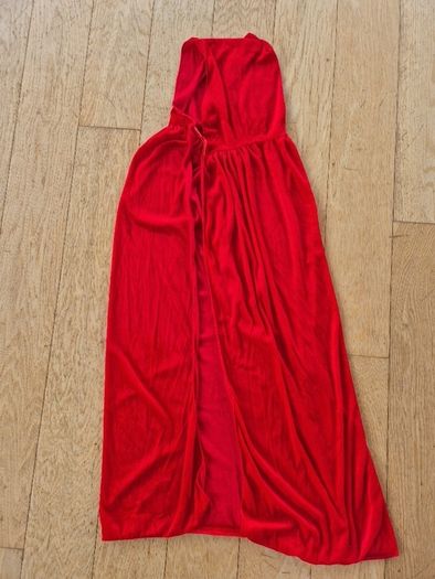 Red Velour Cape size 6-8 years