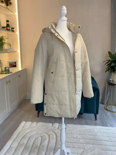 Ladies Oatmeal Hooded Coat from Vero Moda, Size Xs UK 6-8 / EU 34-36