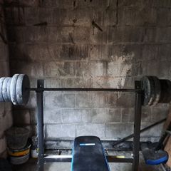 Weightlifting Bench, Barbell, Dumbells and 50kgs of weights