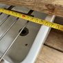 Heavy vintage ceramic basin with a built-in metal rack. Image 6
