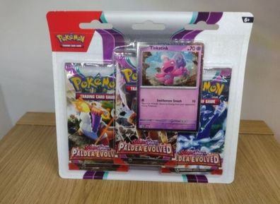 Paldea Evolved Tinkatink 3 Pack Blister  - Pokemon cards