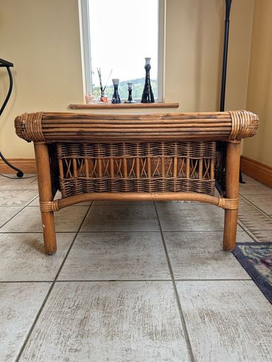 Wicker coffee table