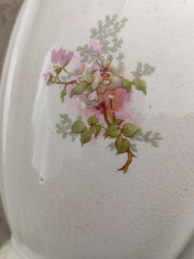 Fabolous Hand painted Victorian Stoneware Biscuit Barrel
