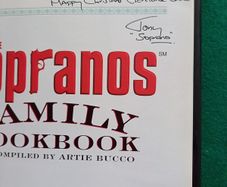 The Sopranos Cookbook Signed By Tony Soprano memorabilia mafia autograph