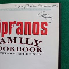 The Sopranos Cookbook Signed By Tony Soprano memorabilia mafia autograph
