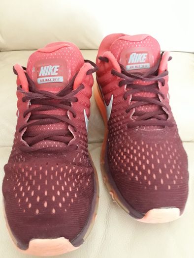 Nike Air Max 2017 Size UK-8/EUR-42.5 849559-601 Night Maroon/Gym Red-White-2016