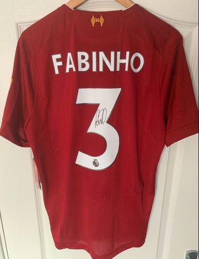 BNWT Liverpool 19/20 Original Premiership winning NB signed Fabinho jersey with COA
