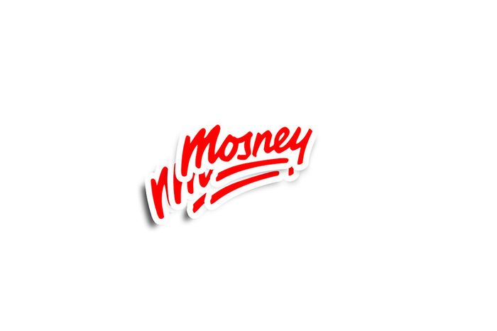 Mosney Retro Glossy Stickers 2-Pack