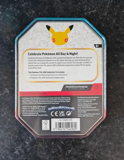 FREE Tracked Shipping. Pokemon 30th Celebration Sylveon EX Tin