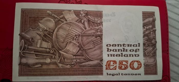 50 Pound 1991 Irish Carolan Banknote