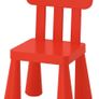3 IKEA Plastic Children's Chair Suitable for Indoor and Outdoor Use Colour Red Image 4