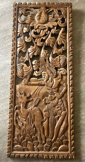 Balinese  Carved Wooden Panel