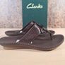 Womens Clarks Rudy Brown Leather Sandals Flip Flops Size Uk 6 Eu 39 Brand New With Box Image 6