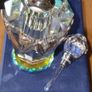 Glass Perfume Bottle With Pewter Decorations Image 9