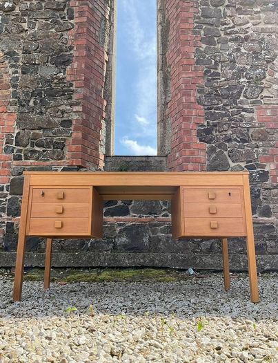 Mid century modern teak danish utility desk