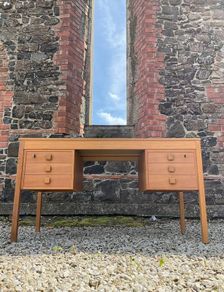 Mid century modern teak danish utility desk