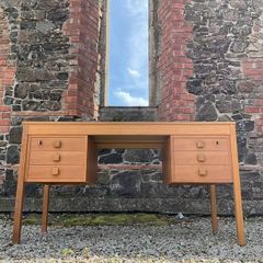Mid century modern teak danish utility desk