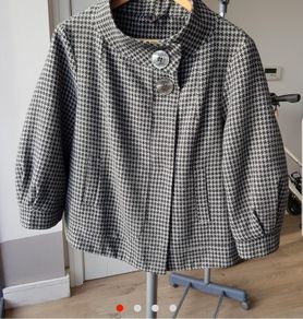 Topshop Houndstooth Jacket, Size 16