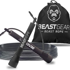 Skipping Rope, Steel Speed Fitness Jump Ropes, Lightweight and Adjustable Workout Equipment for Jumping, MMA, HIIT