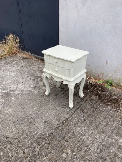 Bedside Locker -  White French Side Table