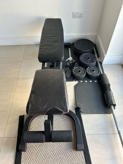 Dumbbells and Bars Weight kit + Bench
