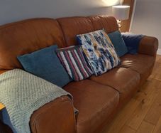 Italian Leather 3 seat Sofa