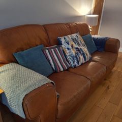 Italian Leather 3 seat Sofa