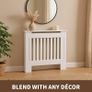 White Radiator Cover Cabinet Stylish Wooden Heater Cover with Shelf, Modern Radiator Cabinet for Living Room, Bedroom  Hallway  Safe Practical Home Furniture Small Image 5