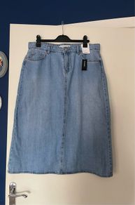 Denim midi skirt