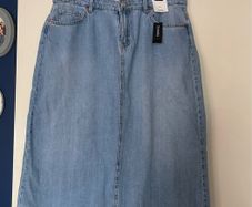 Denim midi skirt