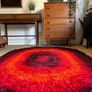 Vintage Retro Mid Century Oval 'Finlandia' Rug Image 8