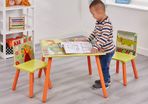 Wooden Table and Chairs Set, Engineered Wood, Multicoloured, 44 H x 60cm W x 60 D