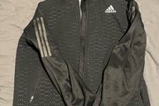 adidas Mens Run Jacket Hooded Full Zip All Weather Running Coat Top Adidas Sportswear Mens Full Zip Hoodie Black Top jacket size xl