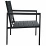 Garden Bench 120 cm HDPE Black Wood Look Image 5