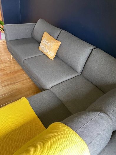 Grey corner sofa with chaise - 300