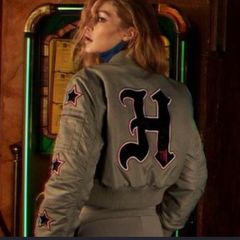 Tommy Hilfiger x Gigi Hadid Grey Bomber Jacket