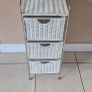 3 drawer wicker basket storage unit Image 5