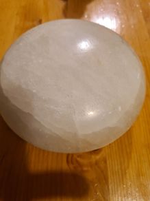 White Onyx Circular Trinket Box.