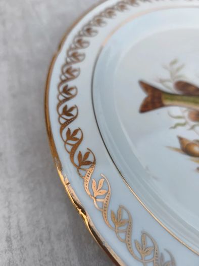 Vintage French Porcelain Fish Service Set c.1950s