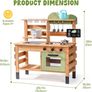Mud Kitchen for Kids, Wooden Play Kitchen Outdoor with Real Faucet, Removable Sink, Kettle, Planting Cup, Oven, Chalkboard, Kids Garden Toy Kitchen, Gifts Toys for Boys Girls Age 3+ Image 5